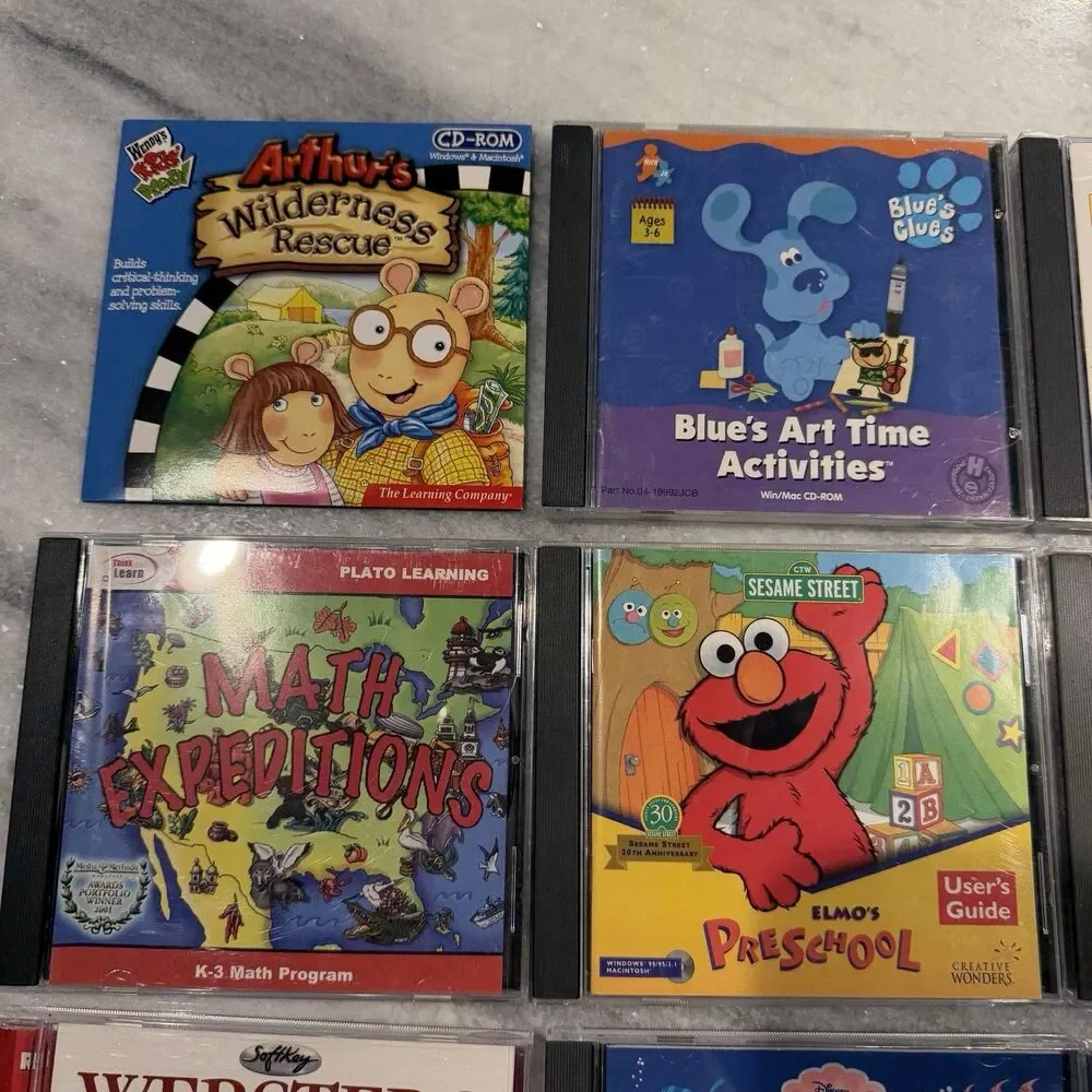 Lot Of 11 Kids PC Games Vintage Windows 95/98 Zork, Disney, Pajama Sam & Others